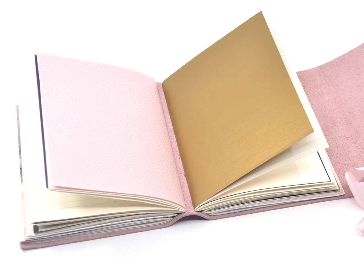 Rose Quartz One of a Kind Leather Journal