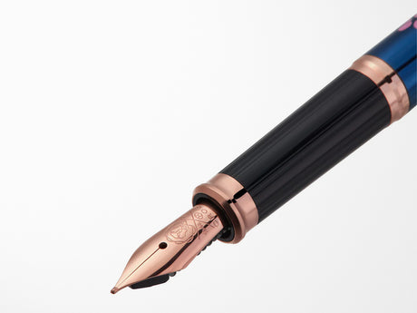 AT Cross Century II Translucent Blue Lacquer Cherry Blossom Fountain Pen