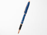 AT Cross Century II Translucent Blue Lacquer Cherry Blossom Fountain Pen