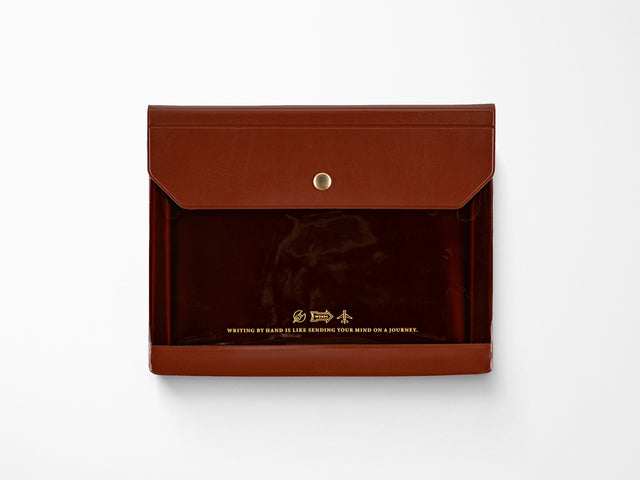 Alettone Document Case for A6 Size - Brown