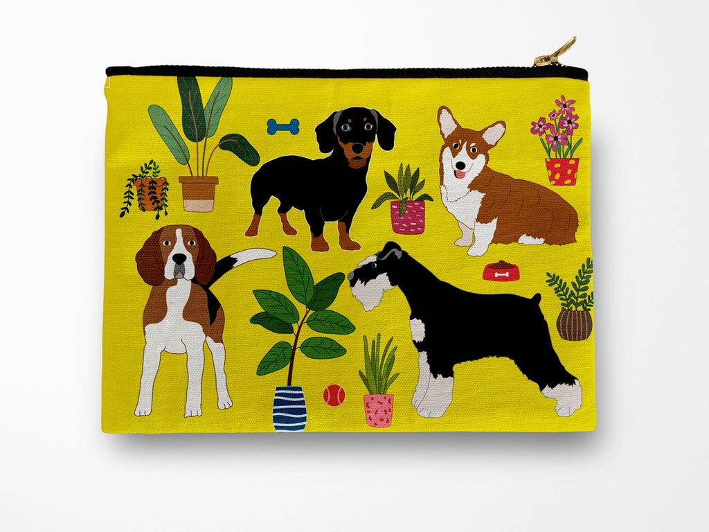 At Home with Puppy Dogs Pencil Pouch / Cosmetic Bag