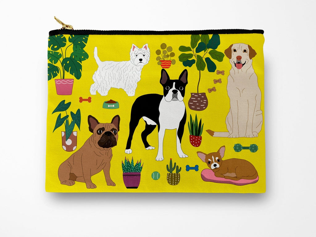 At Home with Puppy Dogs Pencil Pouch / Cosmetic Bag