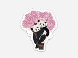 Bao Li and Qing Bao with Cherry Blossoms Vinyl Sticker