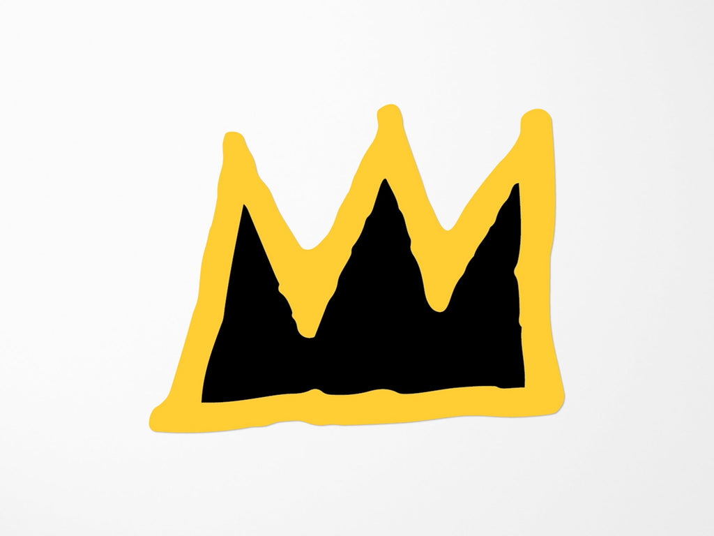 Basquiat Gold Crown Vinyl Sticker