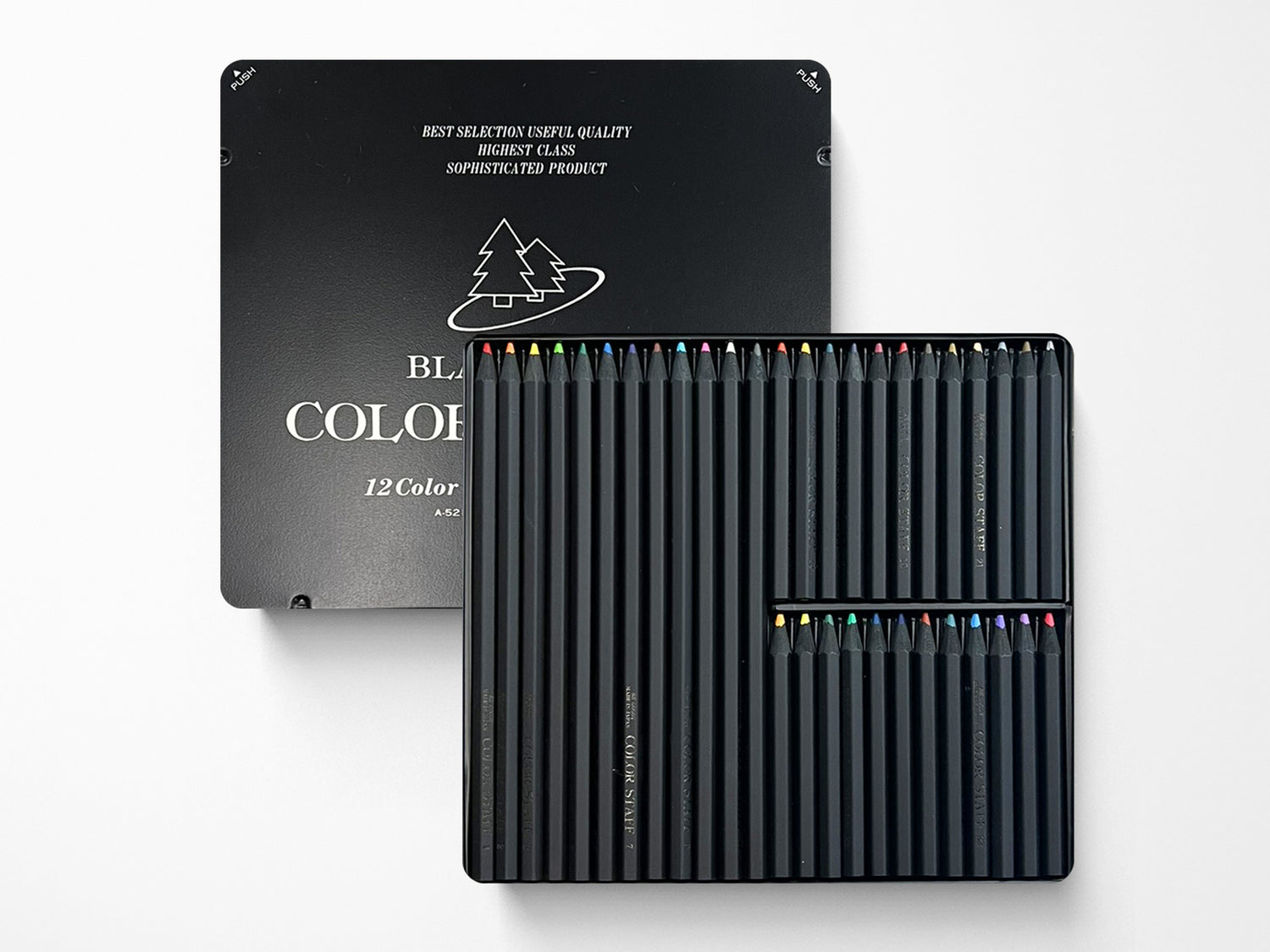 Black Wood Colored Pencil 36 Color Set