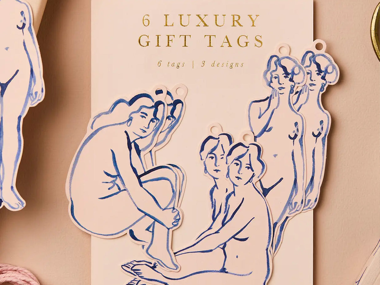 Blue Nudes Gift Tags
