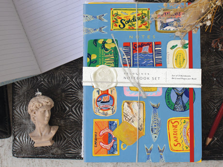 Blue Sardine Trio Notebook Set