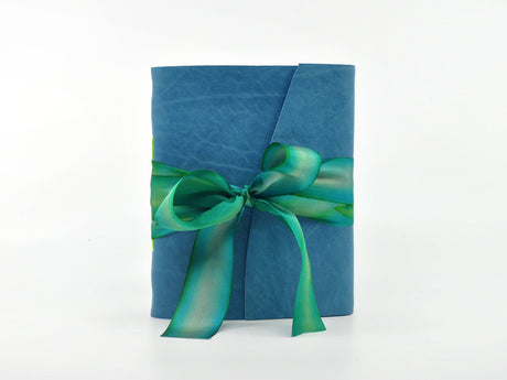 Blue Water Lily One of a Kind Leather Journal