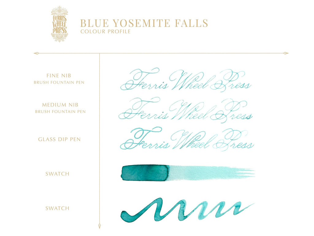 Blue Yosemite Falls Fountain Pen Ink