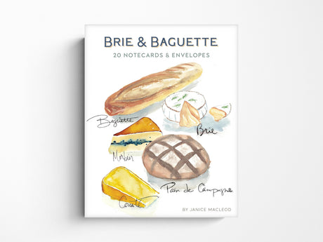 Brie & Baguette 20 Notecards & Envelopes