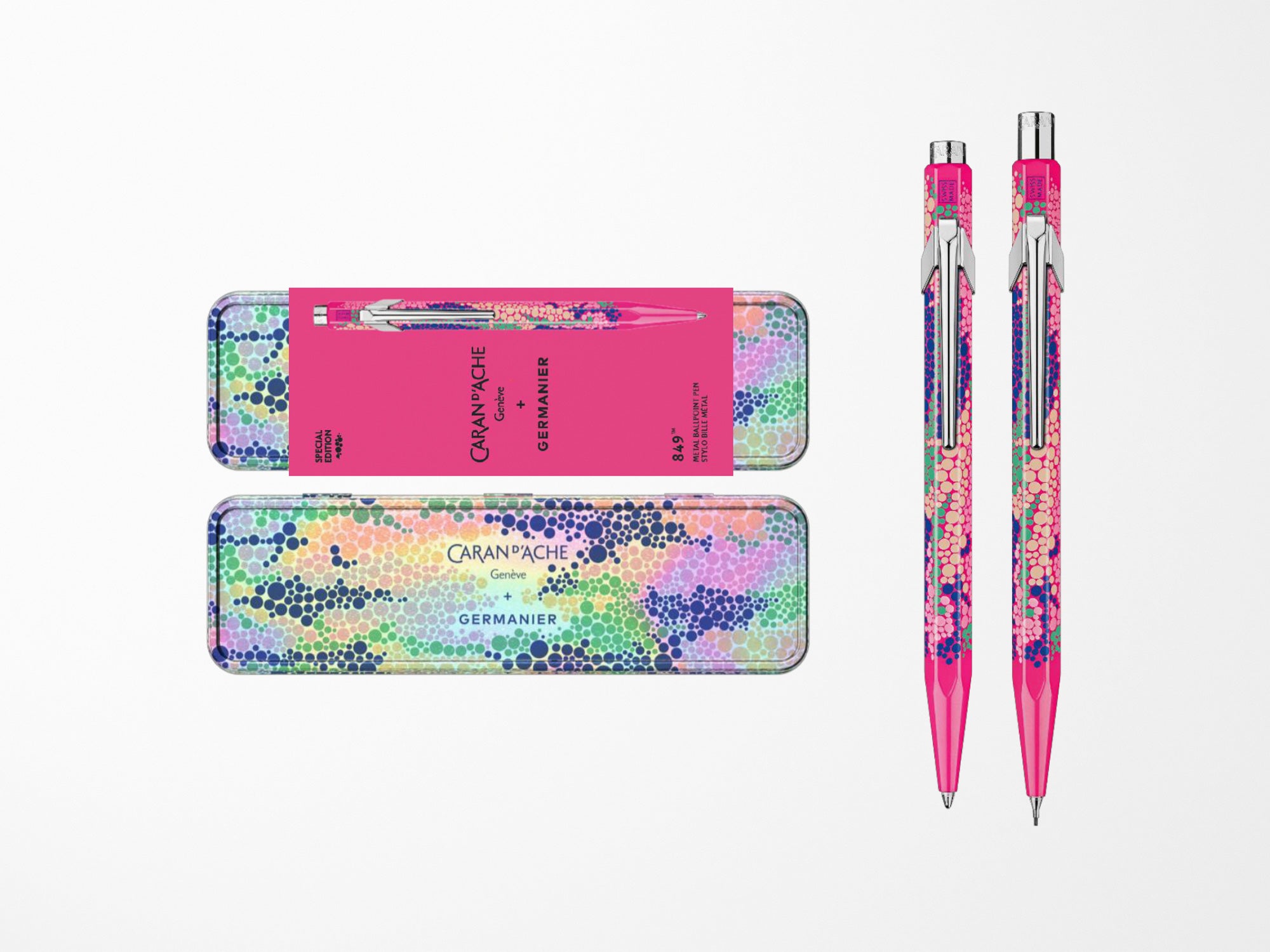 Caran D'Ache 849 Ballpoint Pen Kevin Germanier Neon Pink – Jenni