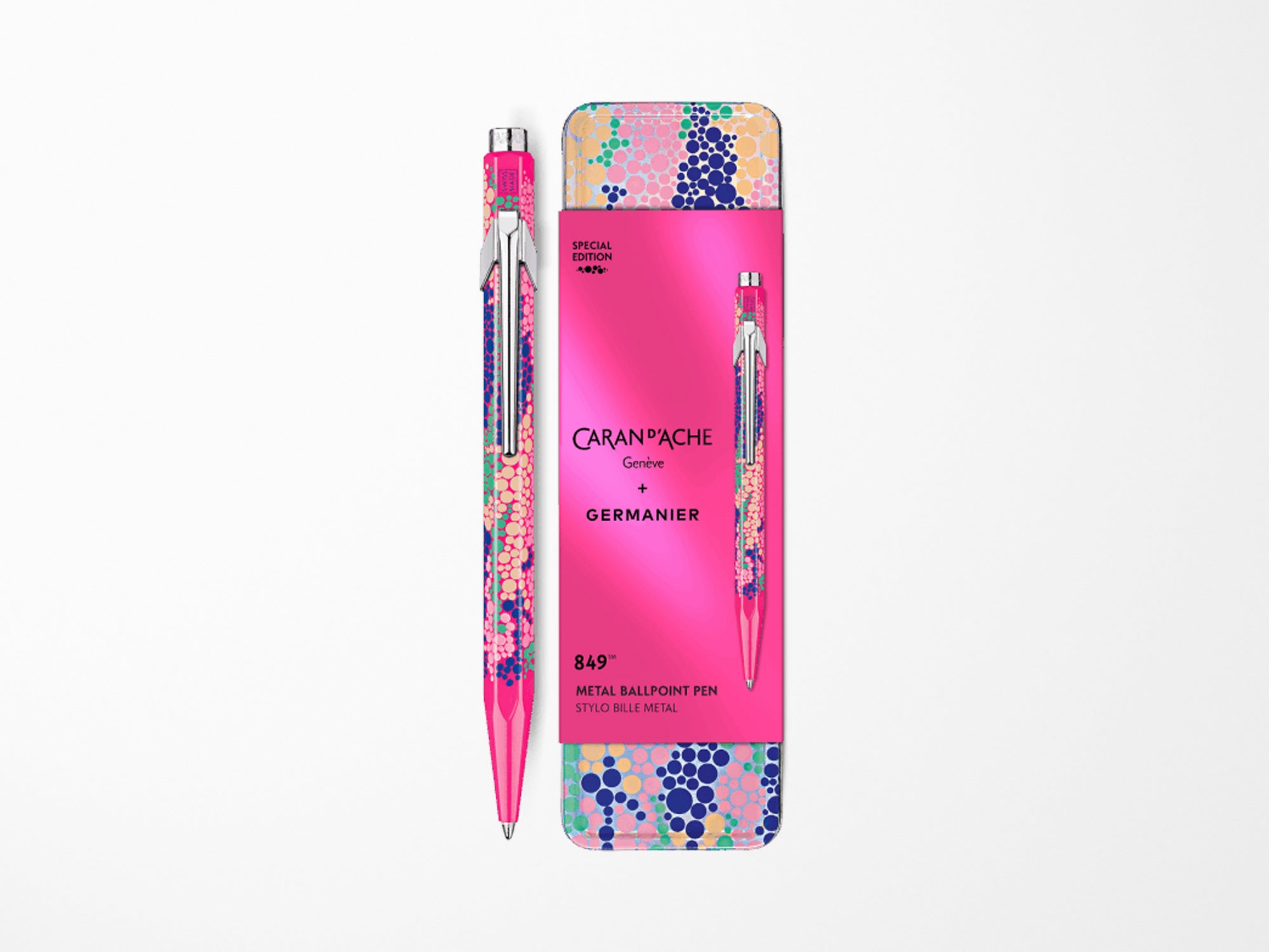 Caran D'Ache 849 Ballpoint Pen Kevin Germanier Neon Pink – Jenni