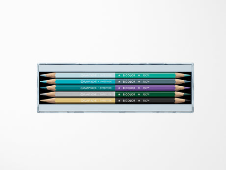 Caran D'Ache 9 Pencil Set + 1 Brush ALPINE FROST – Special Edition