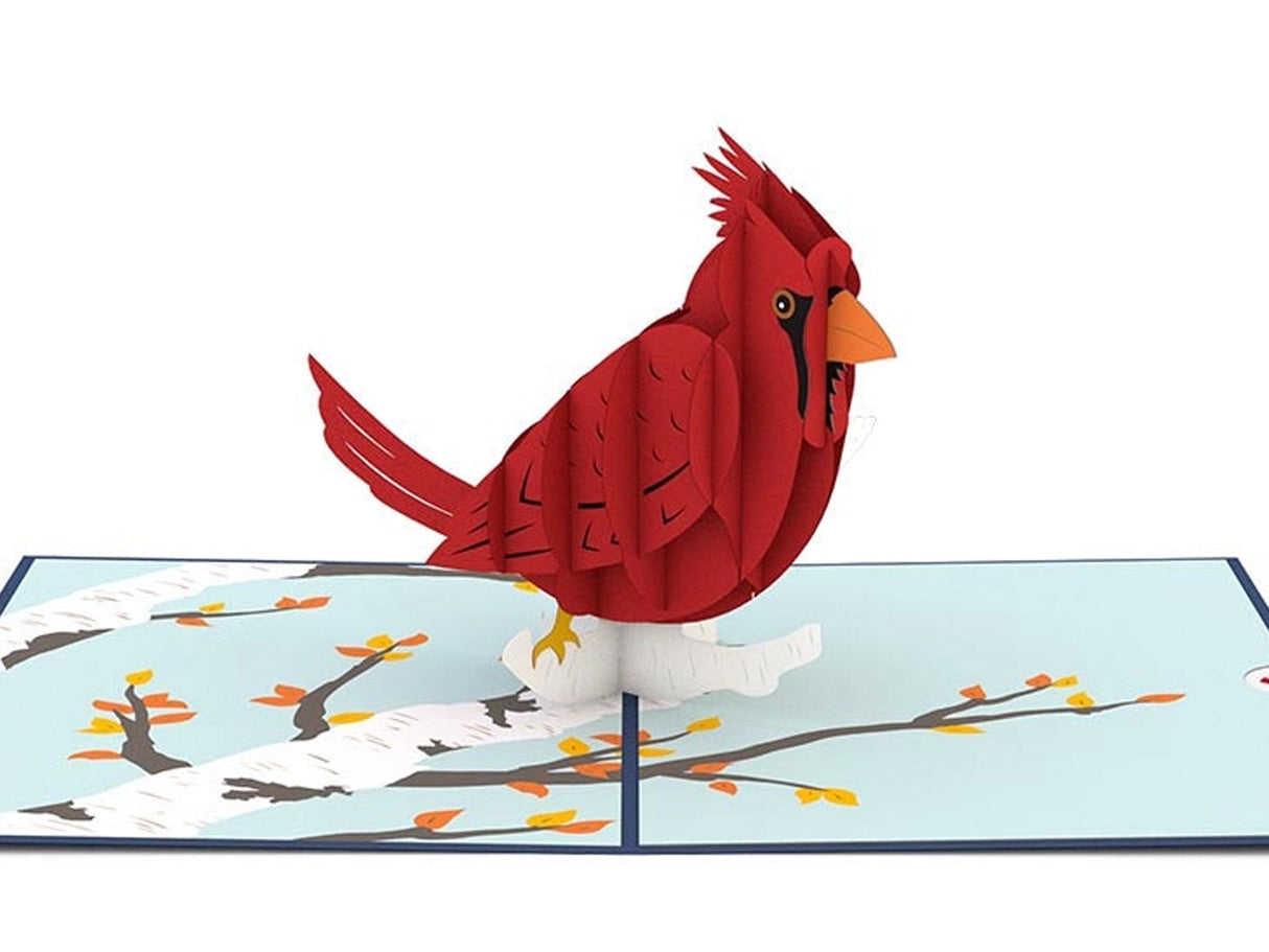 Cardinal in Winter Pop-Up Card