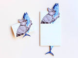 Cat Loves Fish Folding Memo Pad