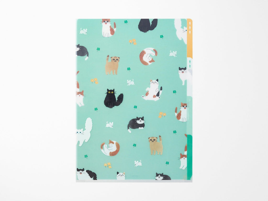 Cats 3 Pockets Clear Folder A4