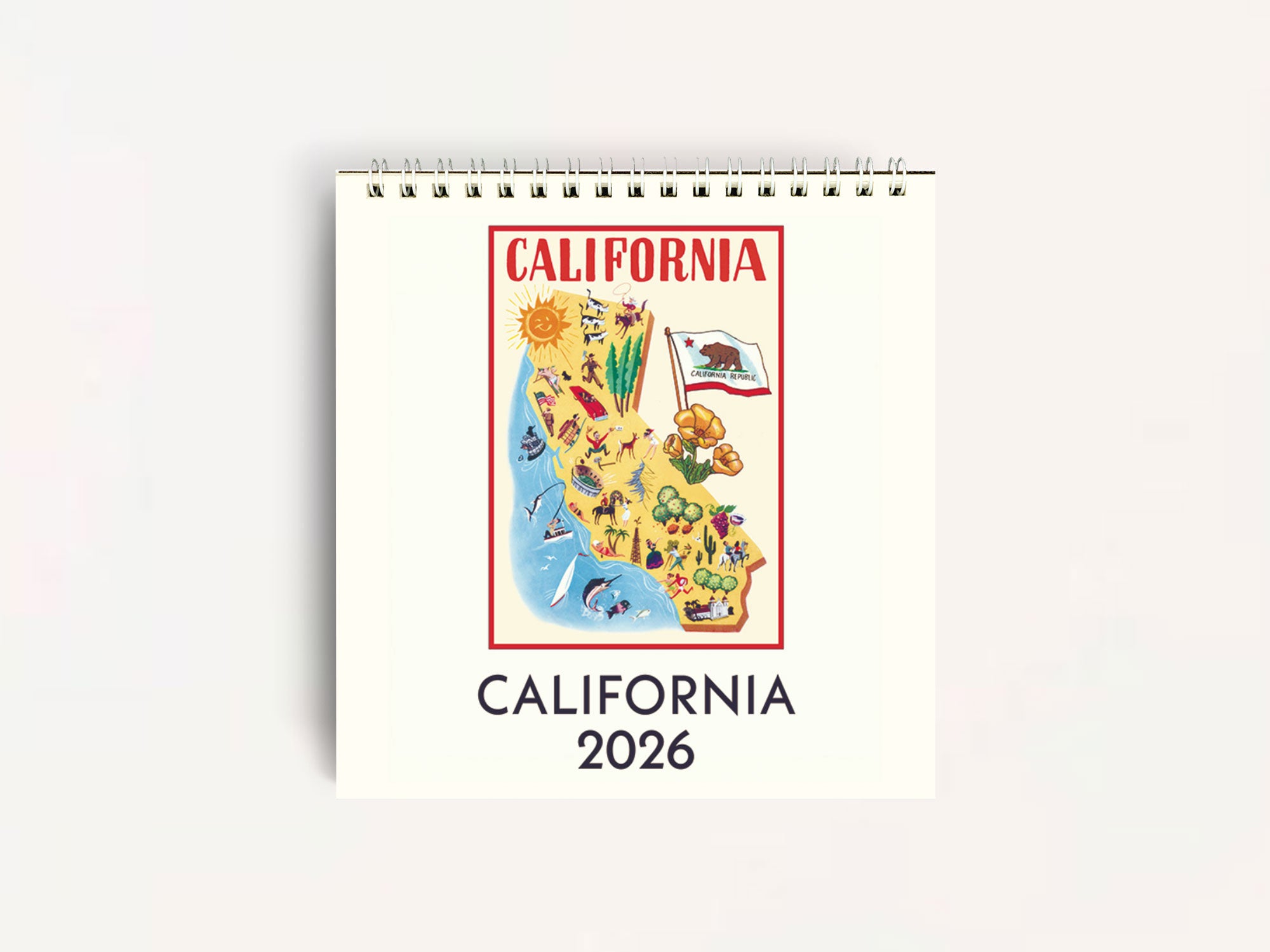 Cavallini 2026 Calendars Jenni Bick Custom Journals Cavallini 2026 DESK Calendar California 