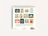 Cavallini 2026 DESK Calendar - Tea Time