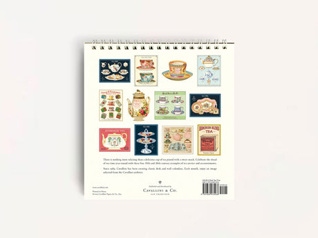 Cavallini 2026 DESK Calendar - Tea Time