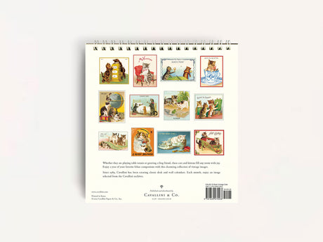 Cavallini 2026 DESK Calendar - Vintage Cats