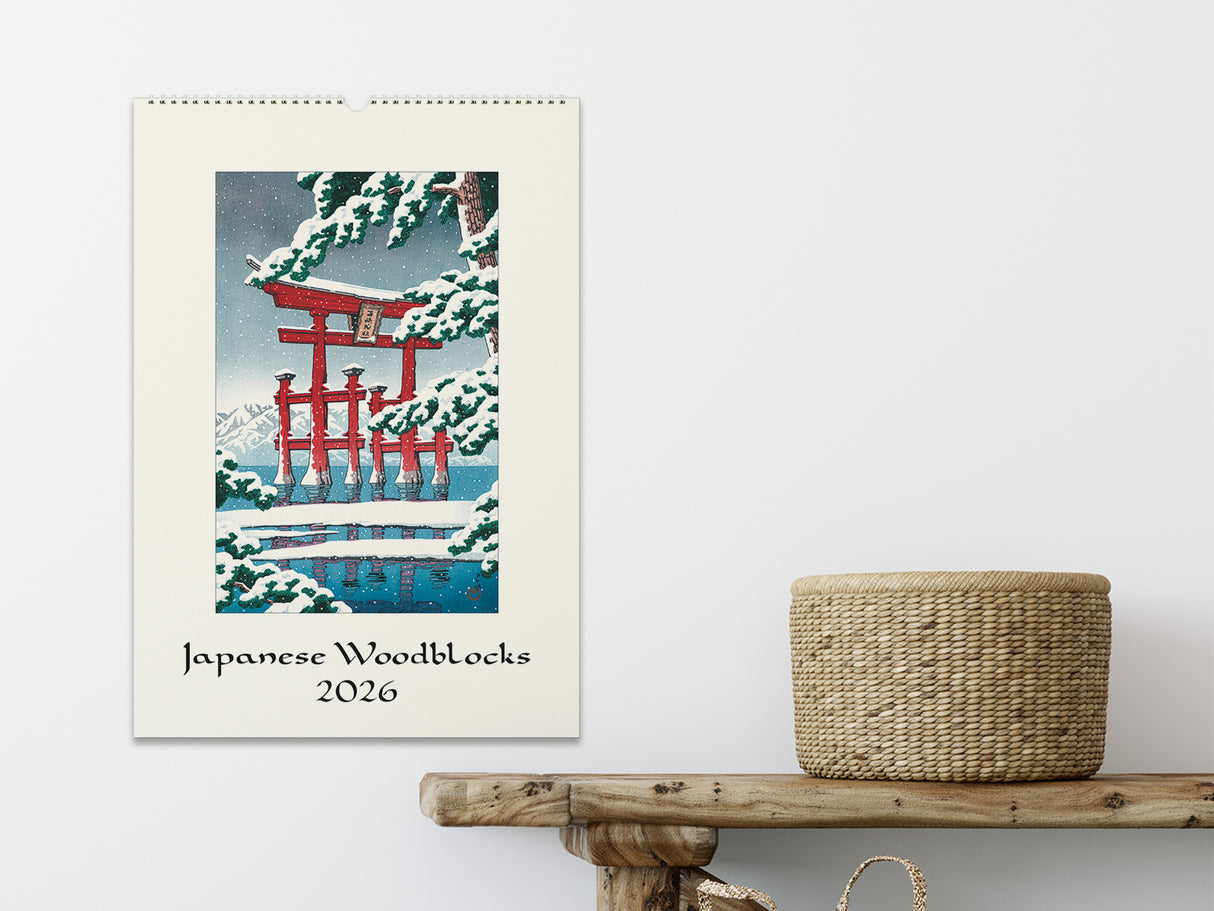 Cavallini 2026 WALL Calendar - Japanese Woodblocks
