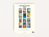 Cavallini 2026 WALL Calendar - Vintage Travel