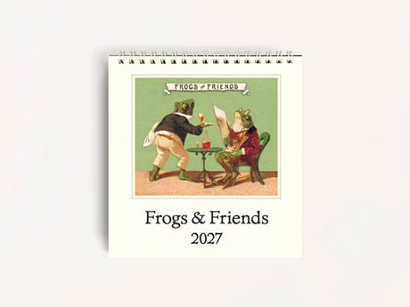Cavallini 2027 DESK Calendar - Frogs & Friends