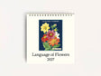 Cavallini 2027 DESK Calendar - Language of Flowers