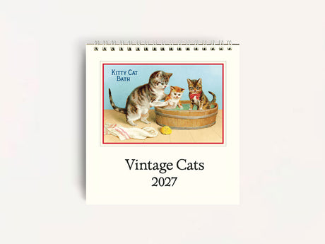 Cavallini 2027 DESK Calendar - Vintage Cats