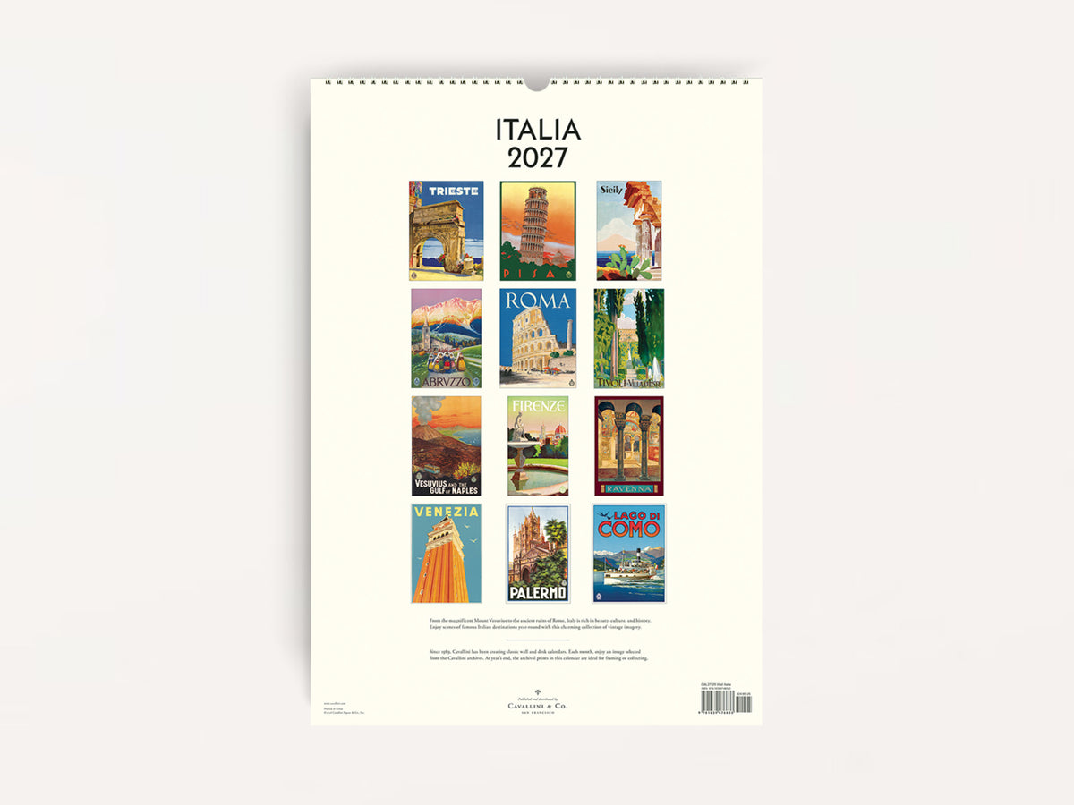 Cavallini 2027 WALL Calendar - Italia