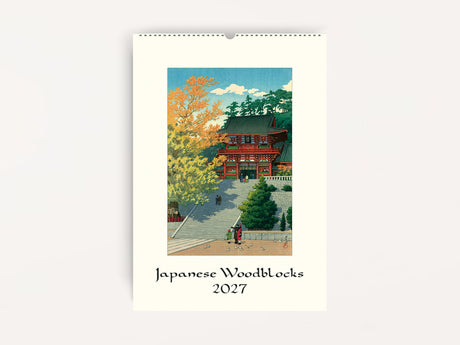 Cavallini 2027 WALL Calendar - Japanese Woodblocks