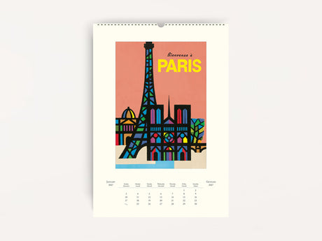 Cavallini 2027 WALL Calendar - Paris