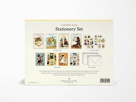 Cavallini Vintage Stationery Set - Cats