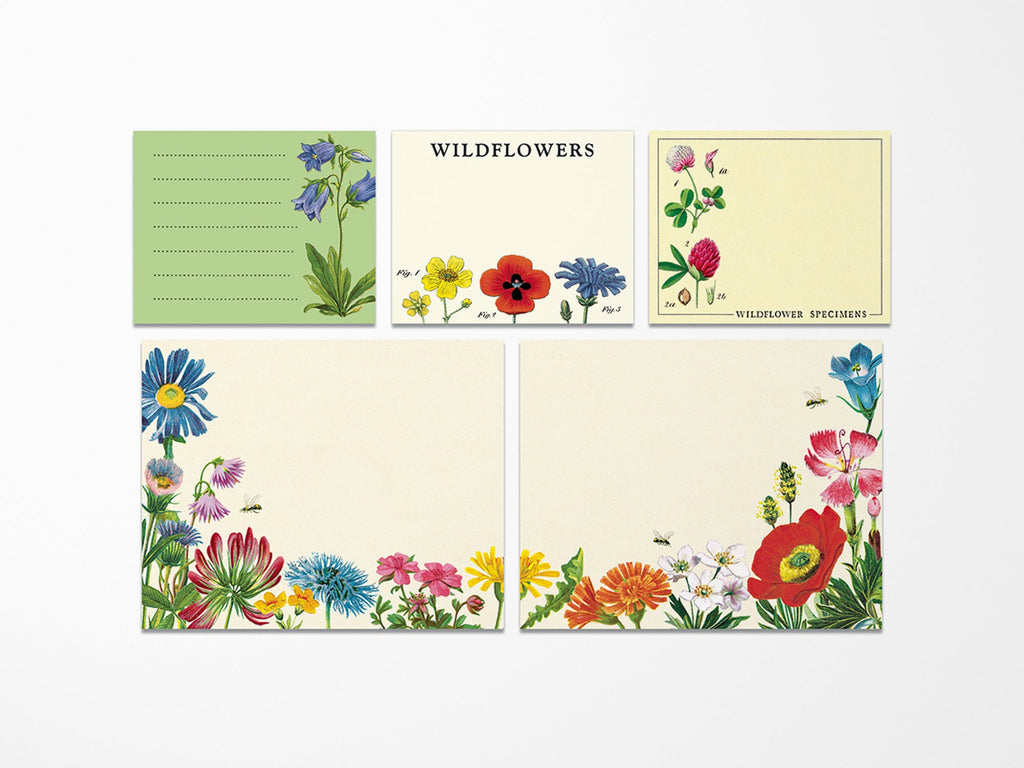 Cavallini Vintage Sticky Notes - Wildflowers