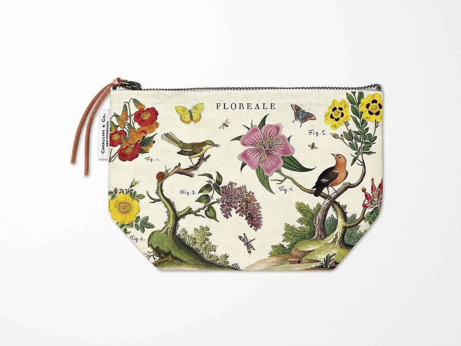 Cavallini Vintage Zipper Pouch - Floreale