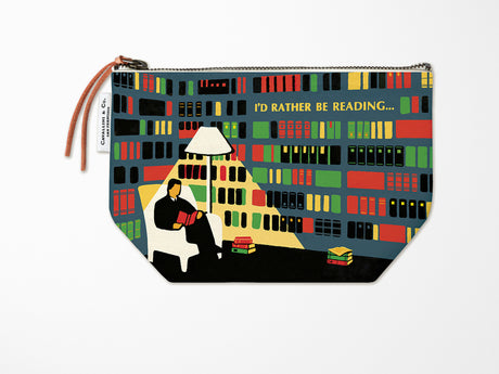 Cavallini Vintage Zipper Pouch - Library