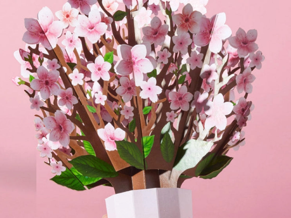 Cherry Blossom Bouquet Pop-up Card