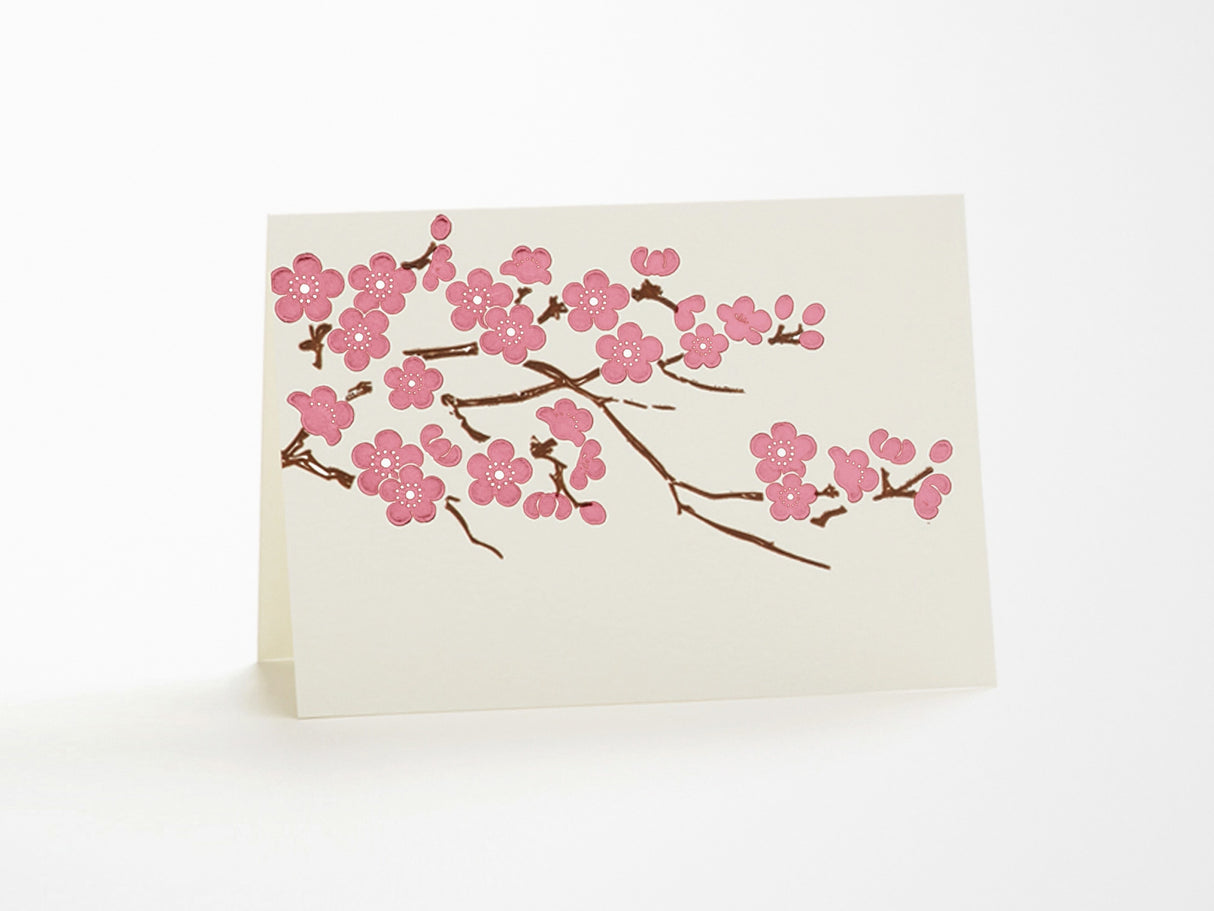 Cherry Blossom Small Greeting Card, Set of 6