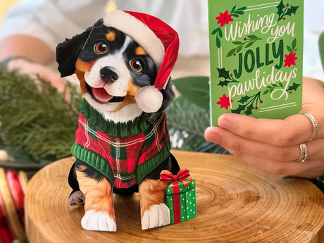 Christmas Puppy Pop Up Greeting Card Pet