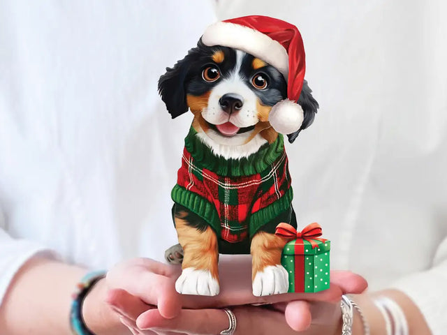 Christmas Puppy Pop Up Greeting Card Pet