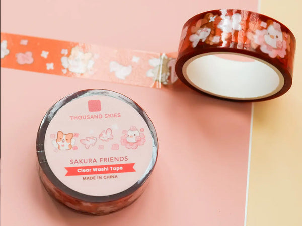 Clear PET Tape - Sakura Friends – Jenni Bick Custom Journals