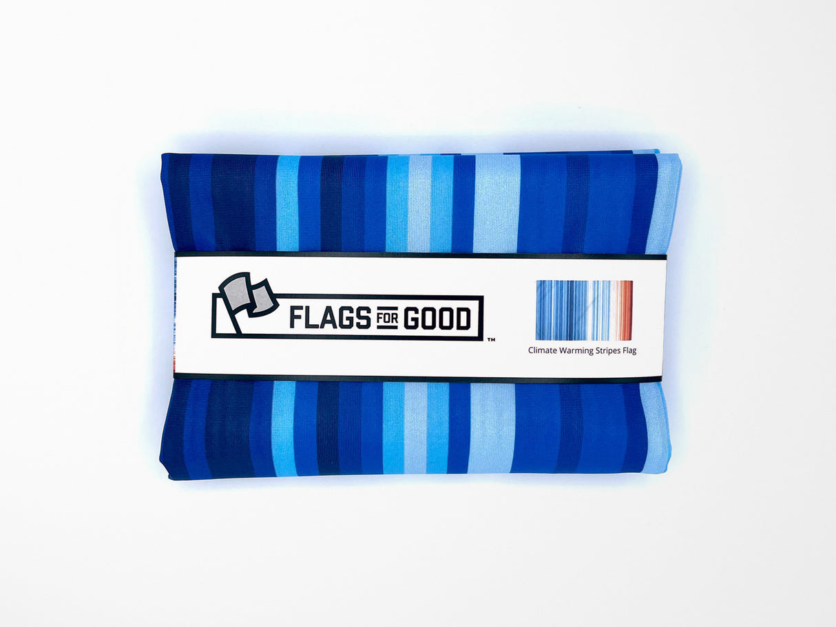 Climate Warming Stripes Flag