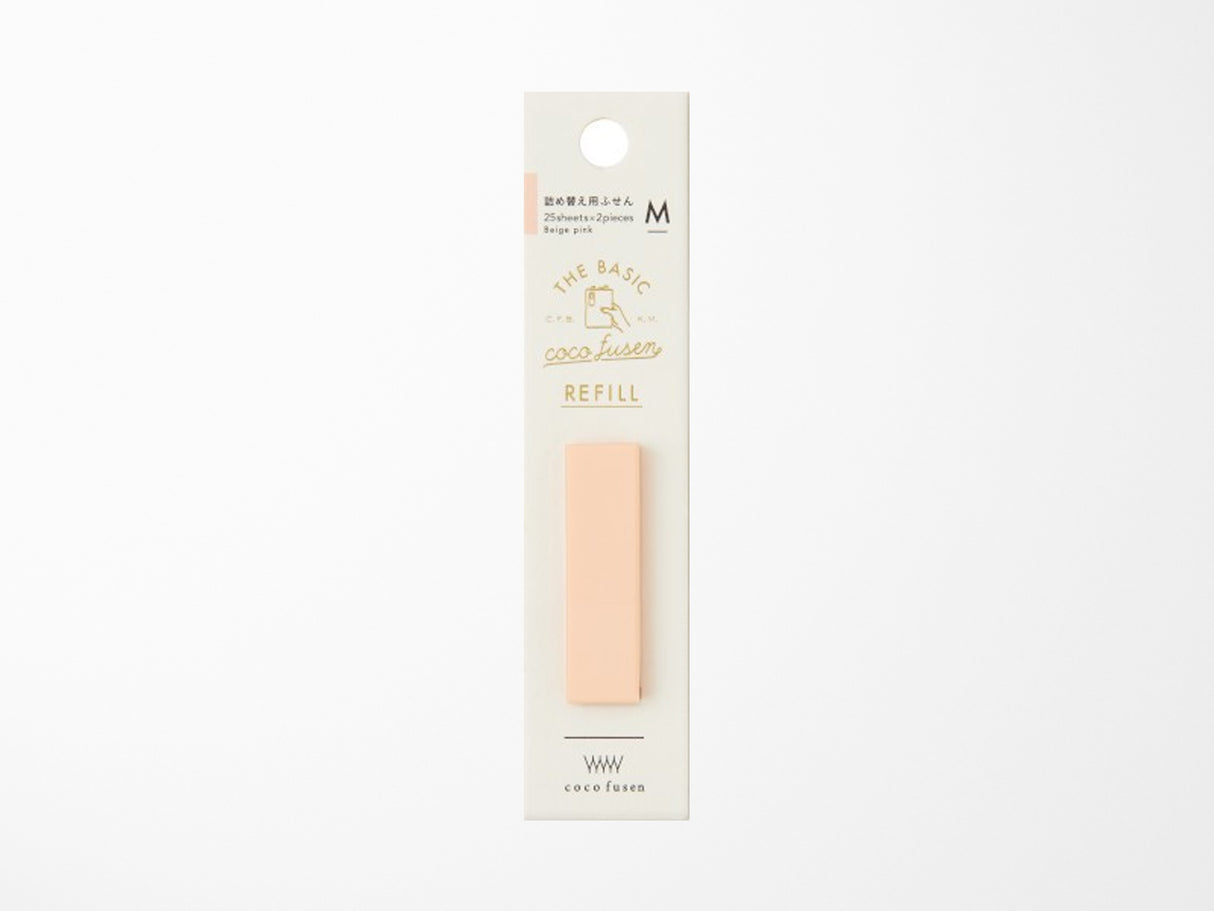 Coco Fusen Basic Refill Sticky Notes Beige Pink M