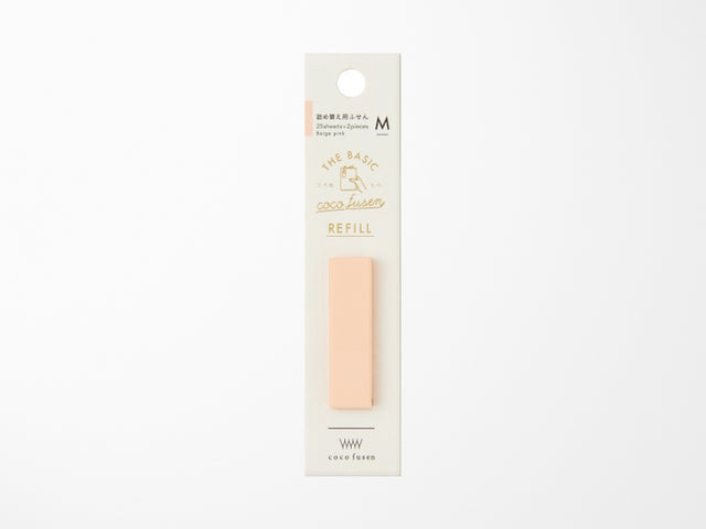 Coco Fusen Basic Refill Sticky Notes Beige Pink M