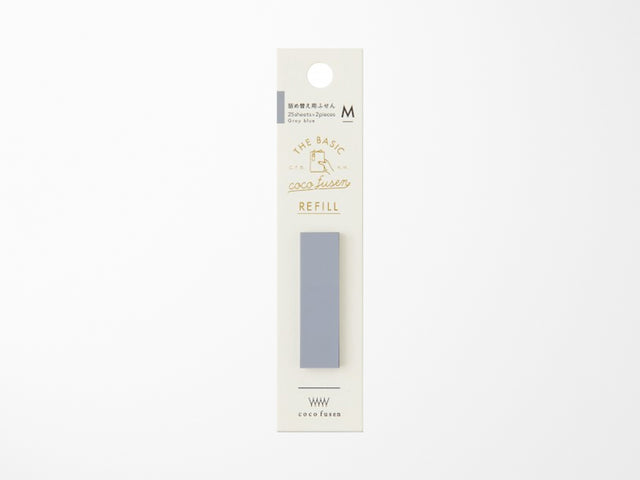 Coco Fusen Basic Refill Sticky Notes Grey Blue M