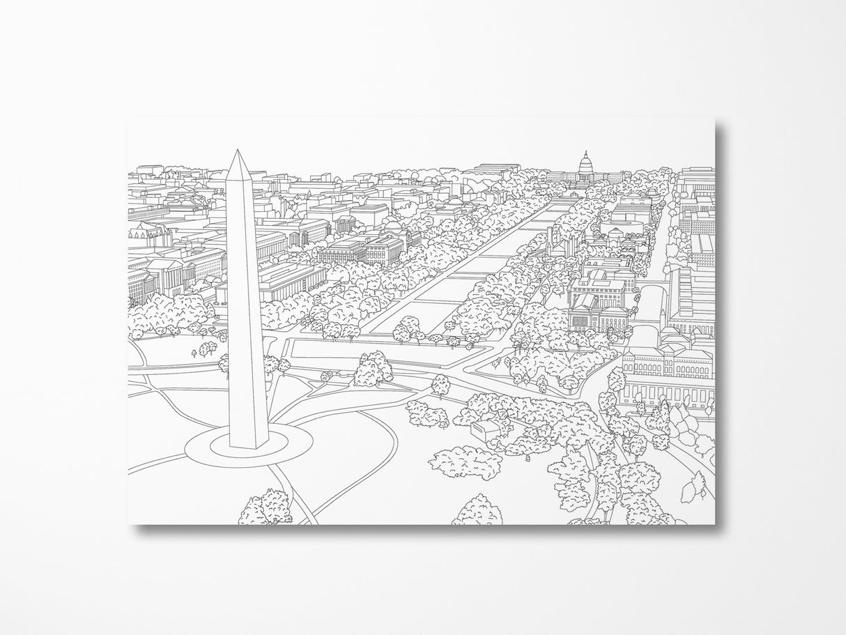 Color the National Mall Coloring Guidebook- Washington DC