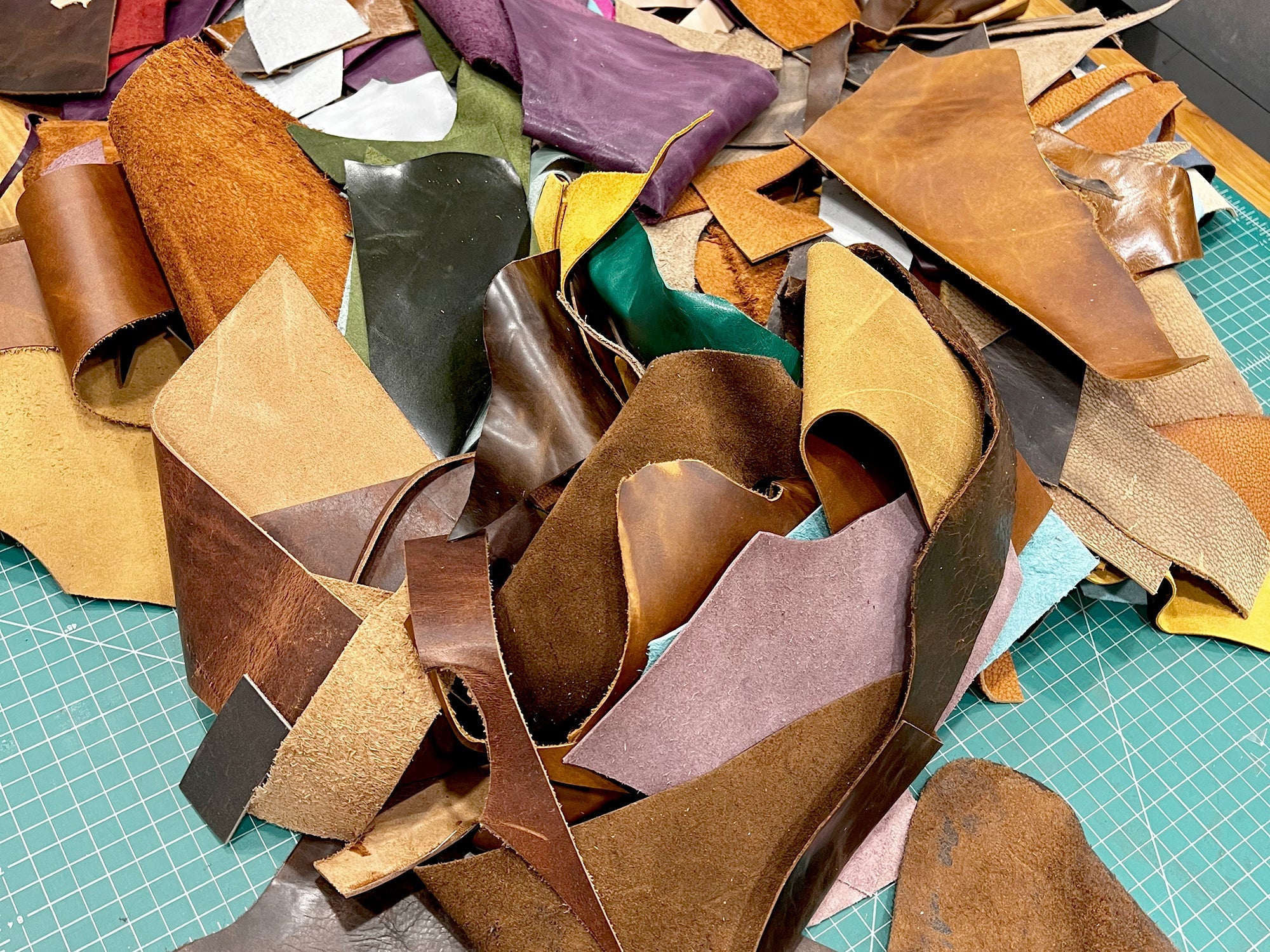 Elkskin leather scraps , Scrap leather , Craft leather scraps , 243