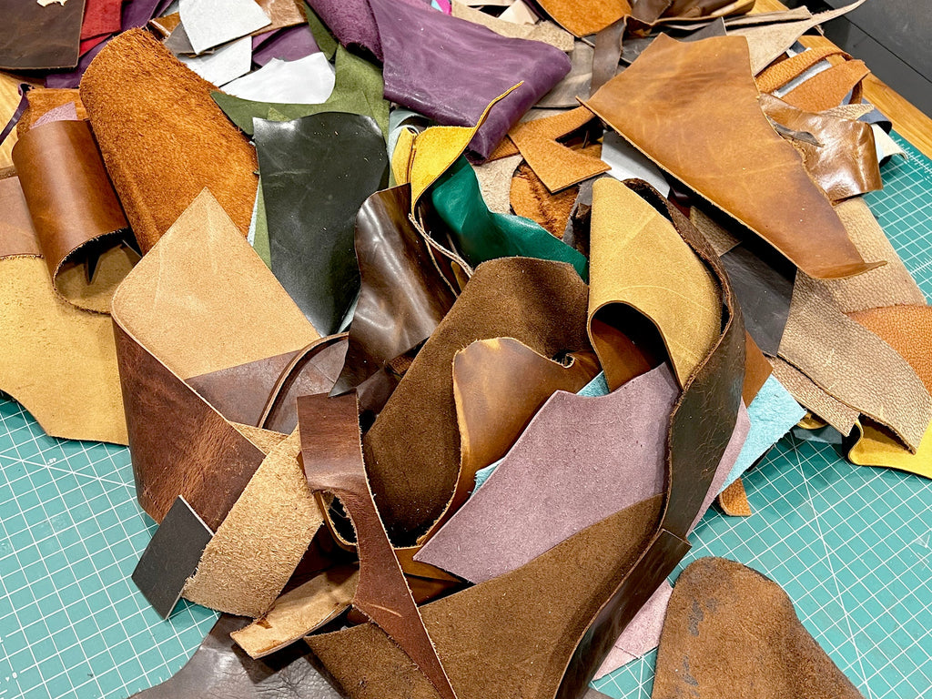 Crafting Box Up-cycled Leather Scraps