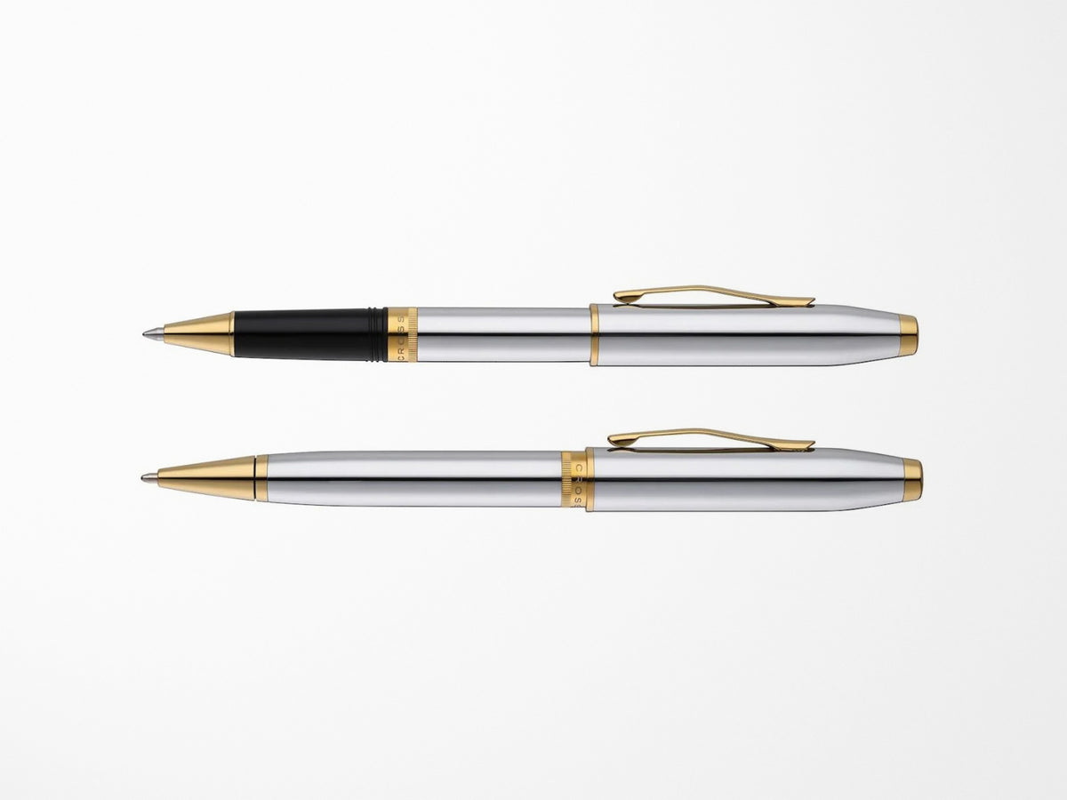 Cross Foundry Pen - Polished Chrome with Gold