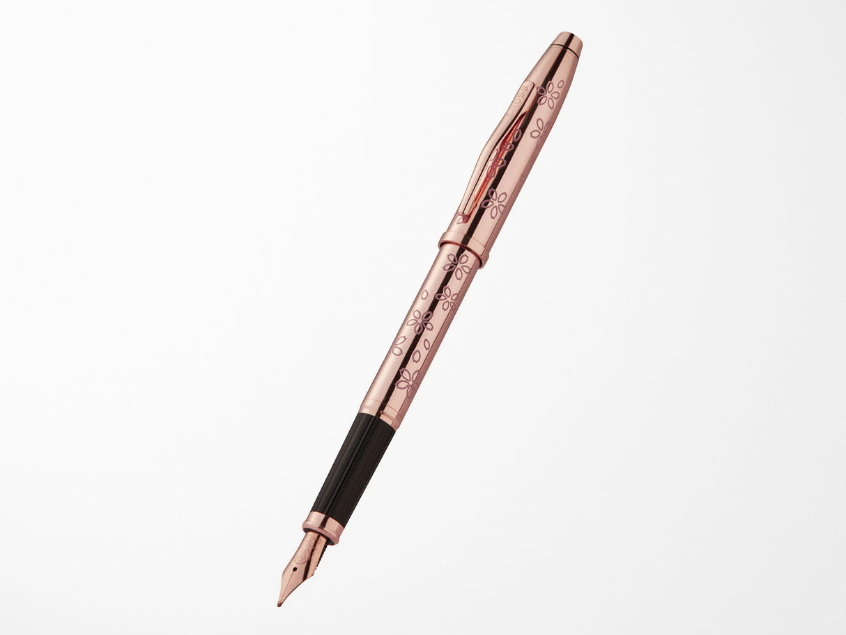 Cross Rose Gold Cherry Blossom Fountain Pen - Fine